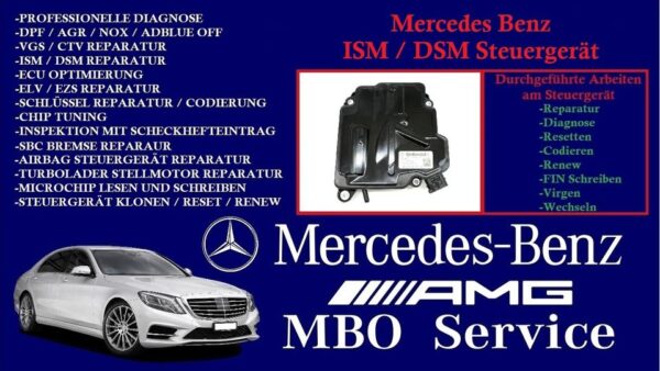 Mercedes Unichip AdBlue Faulty Lights OFF / Eraser OBD2 Tool for MB W164 W166 ISM/DSM control unit 722.9 reset renew virgin repair - Image 2