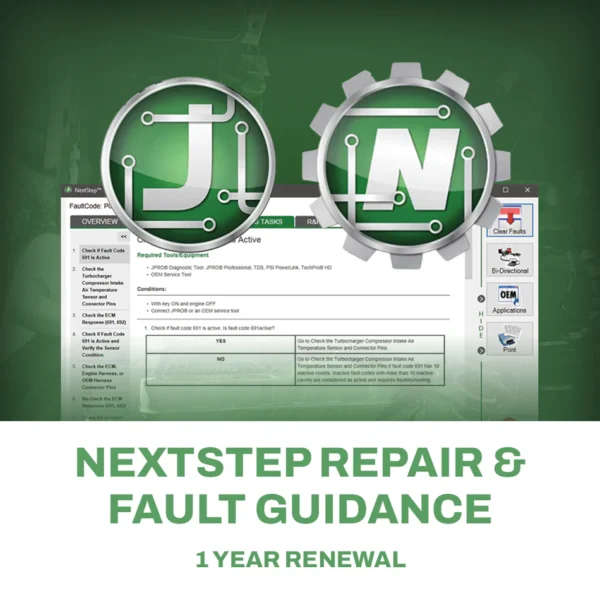 JPRO Diagnostics w/ Fault Guidance & NextStep Repair 1 Year Renewal